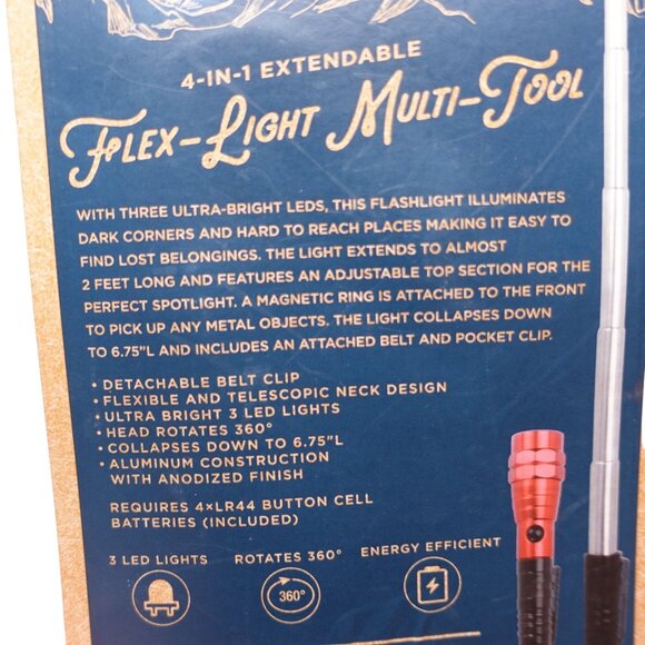 NWT Samsonico 4 in 1 Extendable Flex Light Multi Tool Flashlight Rotates 360 - Picture 5 of 6